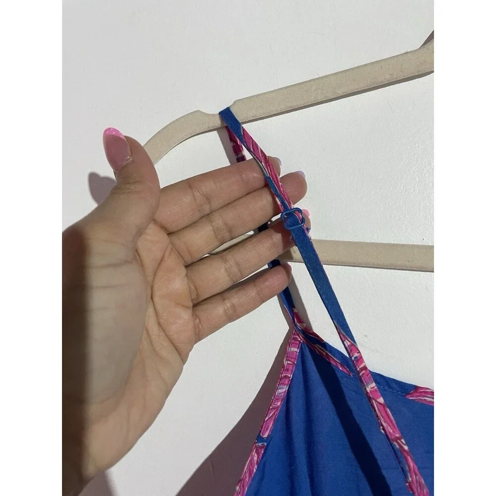 Vineyard Vines Dress 6 Tropical Leaf Maxi Cottagecore Feminine Beachy Resort - Picture 9 of 12